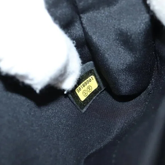 CHANEL Matelasse Chain Shoulder Bag Nylon Black CC Auth 129738V - Picture 12 of 16